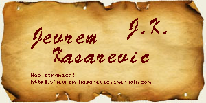 Jevrem Kašarević vizit kartica